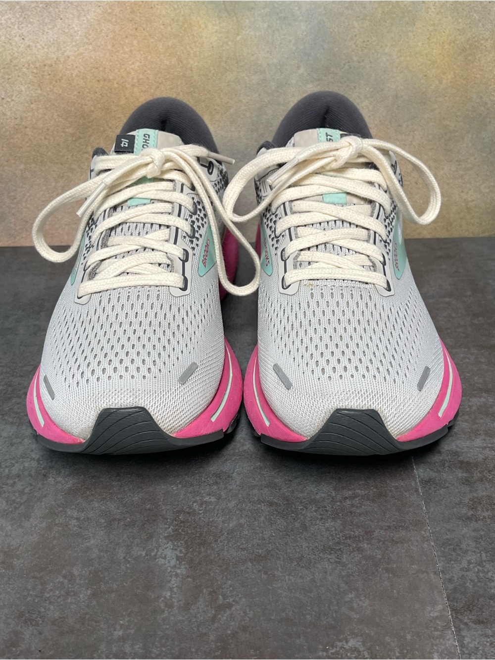 Brooks Ghost 14 Women's Gray/Pink Running Shoes Size 8B - Picture 8 of 16